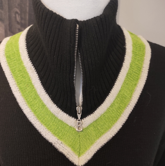 BOGNER Wool Ski Sweater Size Large Navy - Picture 4 of 11